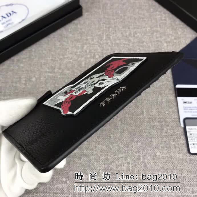 PRADA普拉達 2018最新漫畫印象系列 專櫃最新款 男士卡片夾 2MC021 DD1073